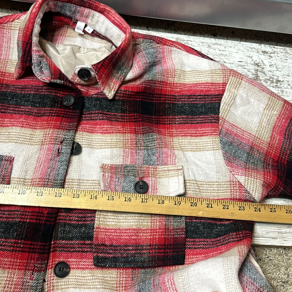ELAN - Riley Plaid Shacket Small - Picture 6 of 9